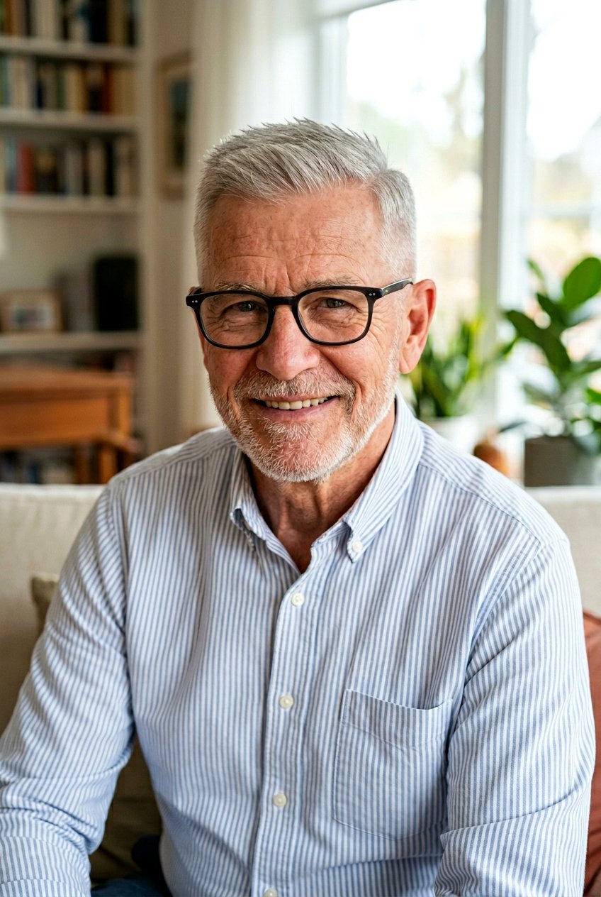 Tapered Crew Cut - 20 mens haircut for older men with glasses - 20 men’s haircut for older men with glasses