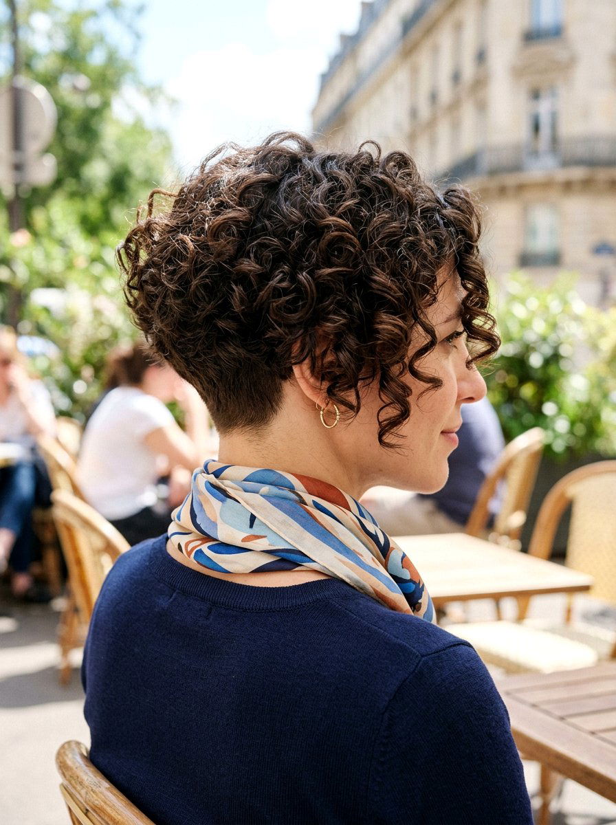 Tapered Curly Bob - 20 easy curly bob styling ideas - 20 easy curly bob styling ideas