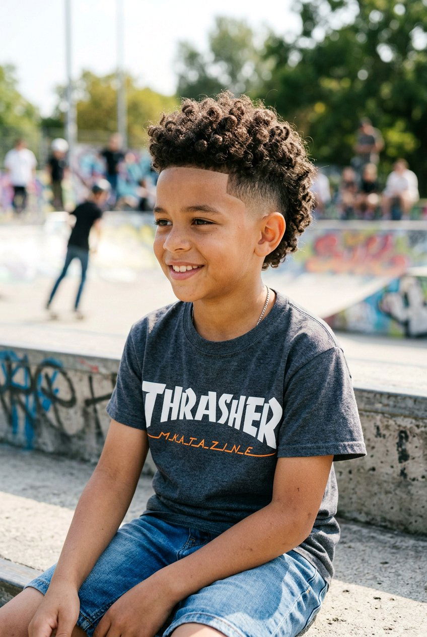 Tapered Curly Faux Hawk - 20 mixed boys taper curly haircut - 20 mixed boys taper curly haircut