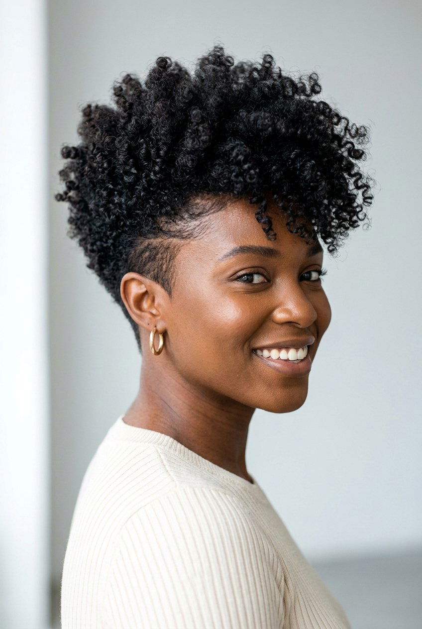 Tapered Curly Haircut - 20 curly hairstyles for short hair - 20 curly hairstyles for short hair