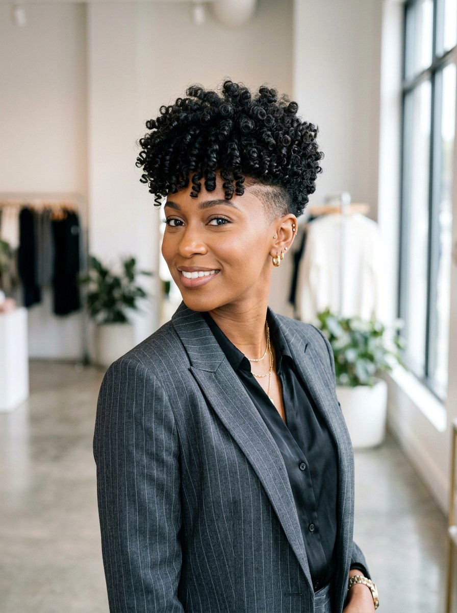 Tapered Curly Haircut - 20 date night hairstyle for curly hair women - 20 date night hairstyle for curly hair women