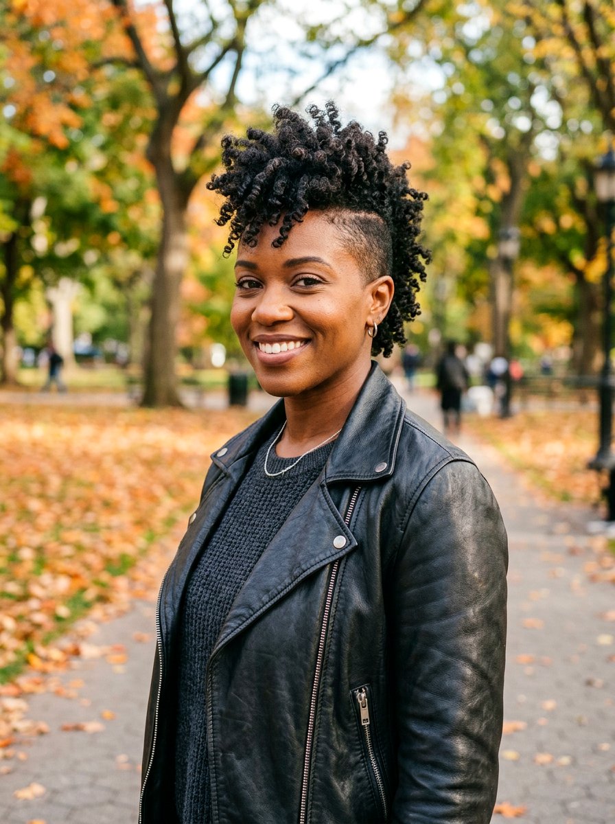 Tapered Curly Mohawk - 20 curly hairstyle ideas for women - 20 curly hairstyle ideas for women