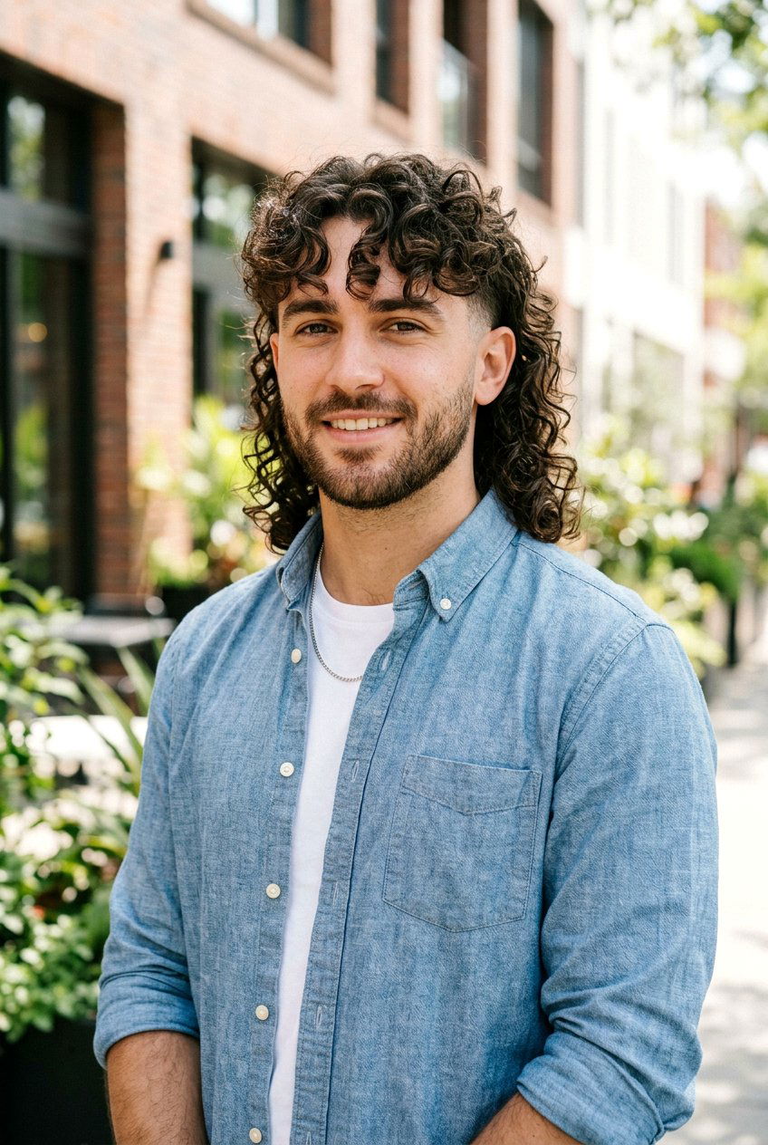 20 Bold Curly Mullet With Taper Fade Looks To Inspire You