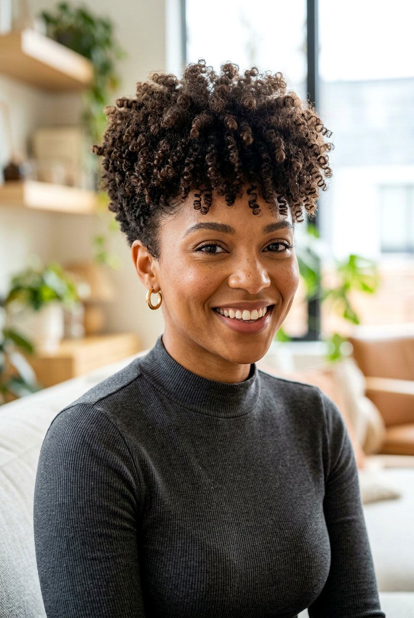 Tapered Curly Top for Oval Face Women - 20 tapered sides curly top haircut women - 20 tapered sides curly top haircut women