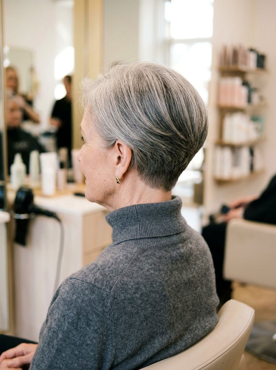 Tapered Cut For Older Women - 20 older women hairstyle ideas for gray hair - 20 older women hairstyle ideas for gray hair