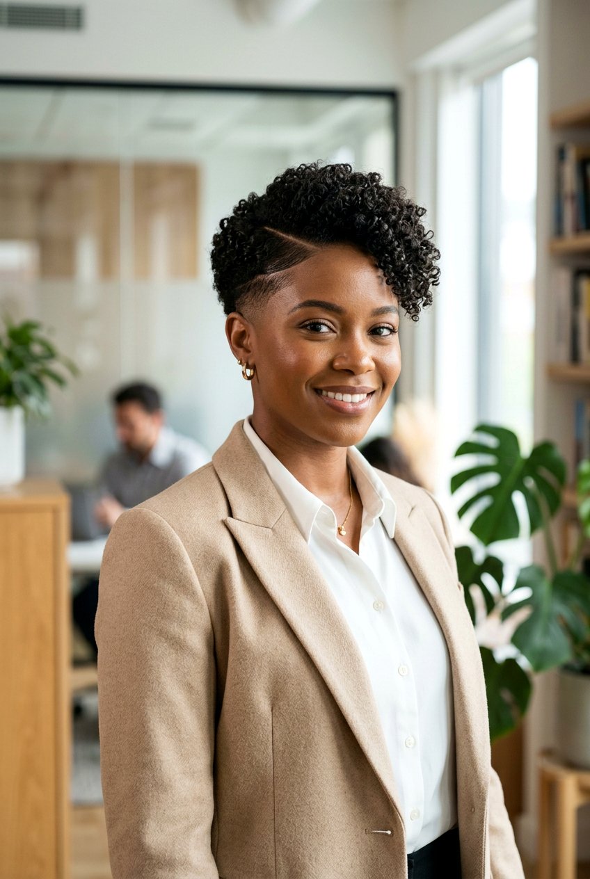 Tapered Cut With Side Part - 20 natural hair with side part styles - 20 natural hair with side part styles