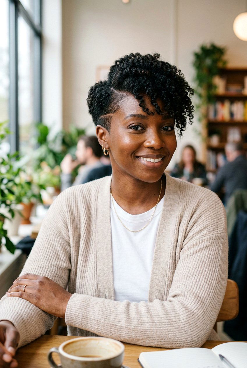 Tapered Cut With Side Swept Bangs - 20 black women mature short haircut ideas - 20 black women mature short haircut ideas