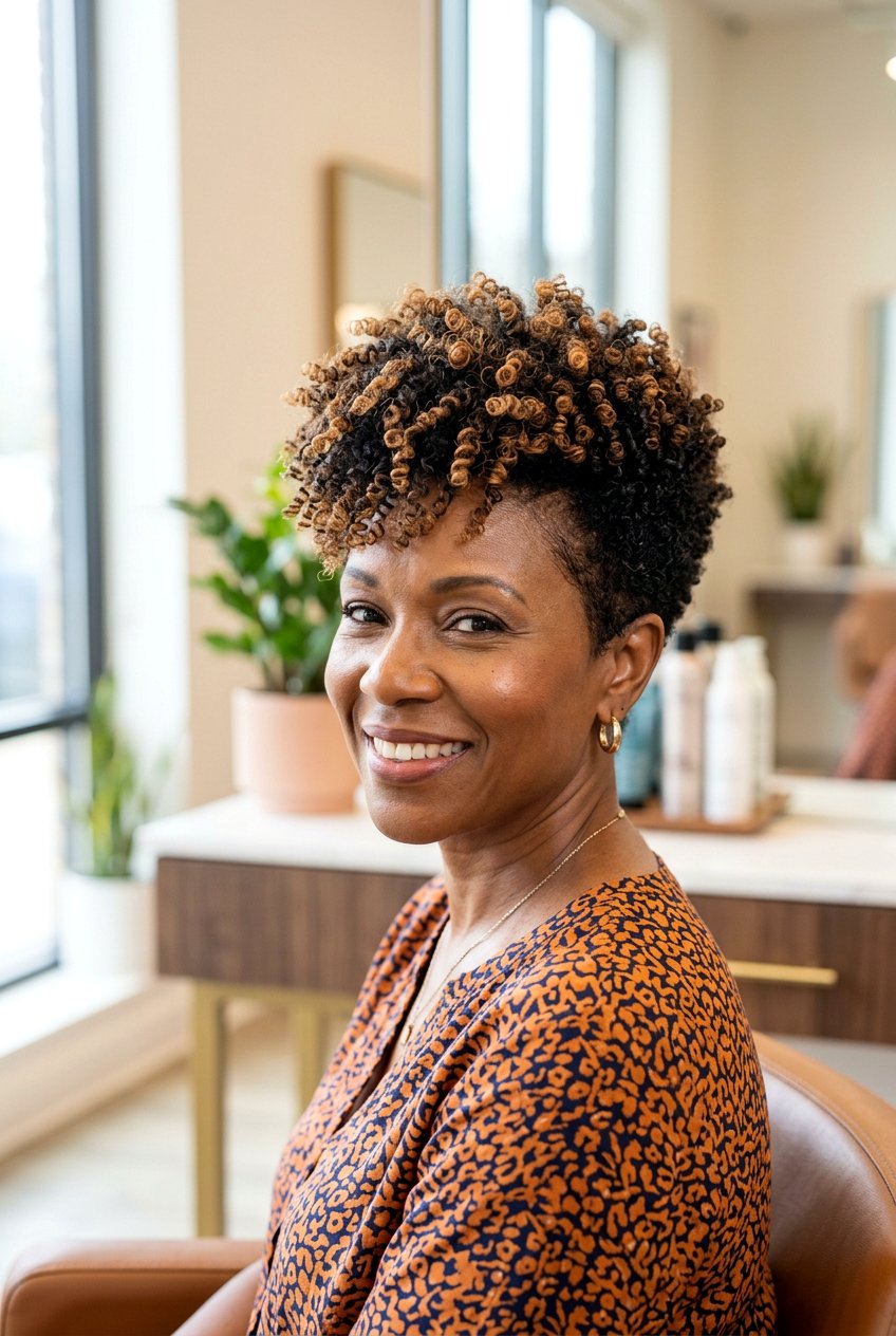 Tapered Cut with Color Highlights Black Hair Over 50 - 20 tapered cut for women over 50 black hair - 20 tapered cut for women over 50 black hair