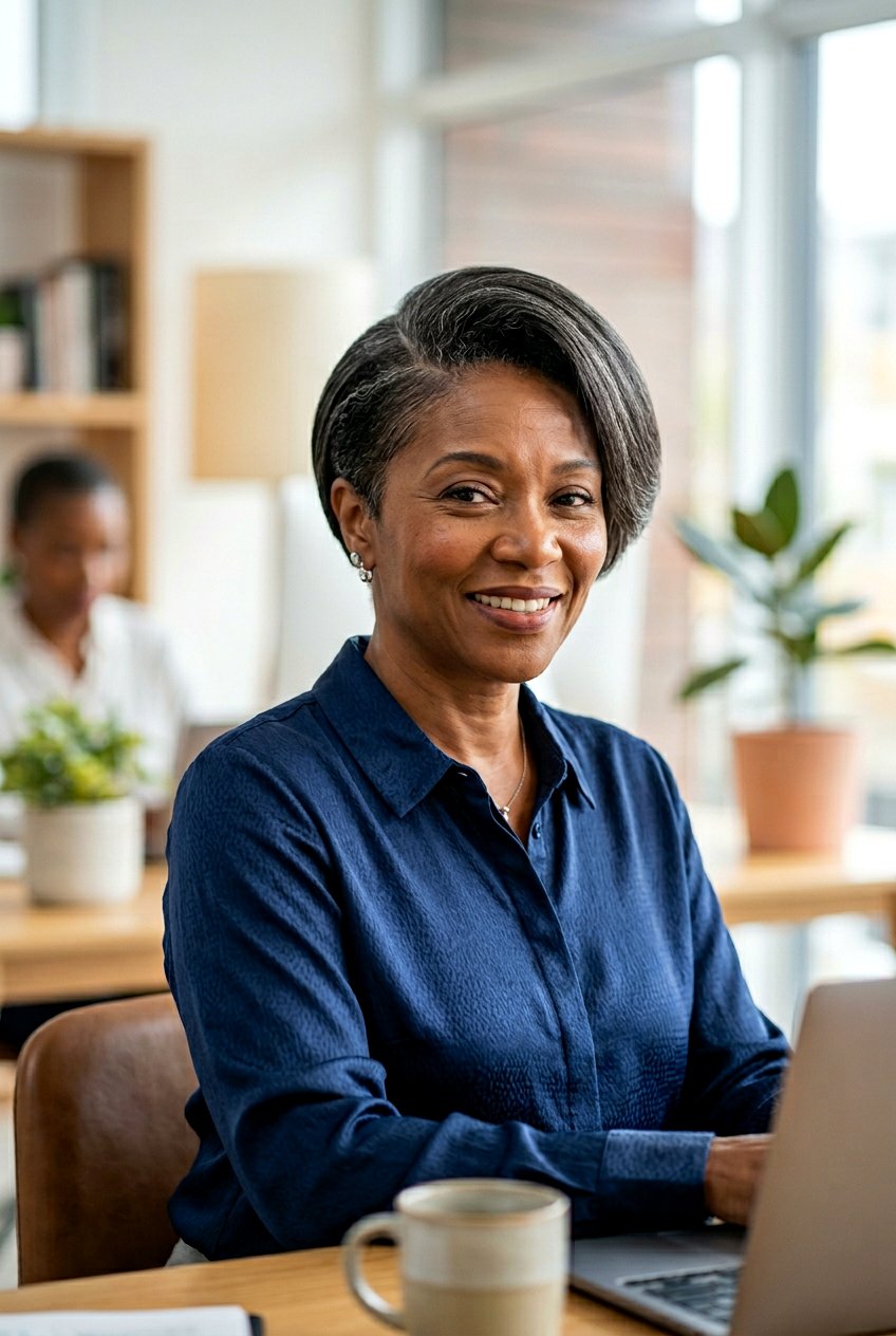 Tapered Cut with Side Part for Black Hair Over 50 - 20 tapered cut for women over 50 black hair - 20 tapered cut for women over 50 black hair