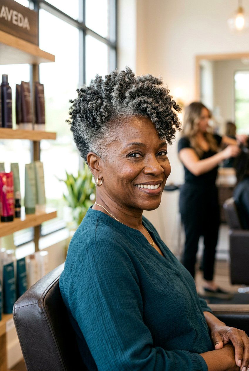 Tapered Cut with Twist Out for Black Women Over 50 - 20 tapered cut for women over 50 black hair - 20 tapered cut for women over 50 black hair