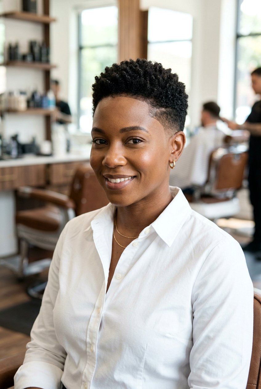 Tapered Fade Pixie Cut Natural - 20 natural pixie cut for black women - 20 natural pixie cut for black women