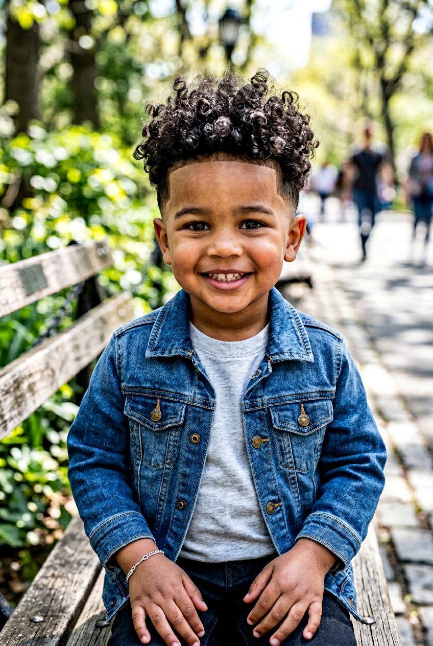 Tapered Fade With Curly Top - 20 toddler haircut for curly thick hair - 20 toddler haircut for curly thick hair