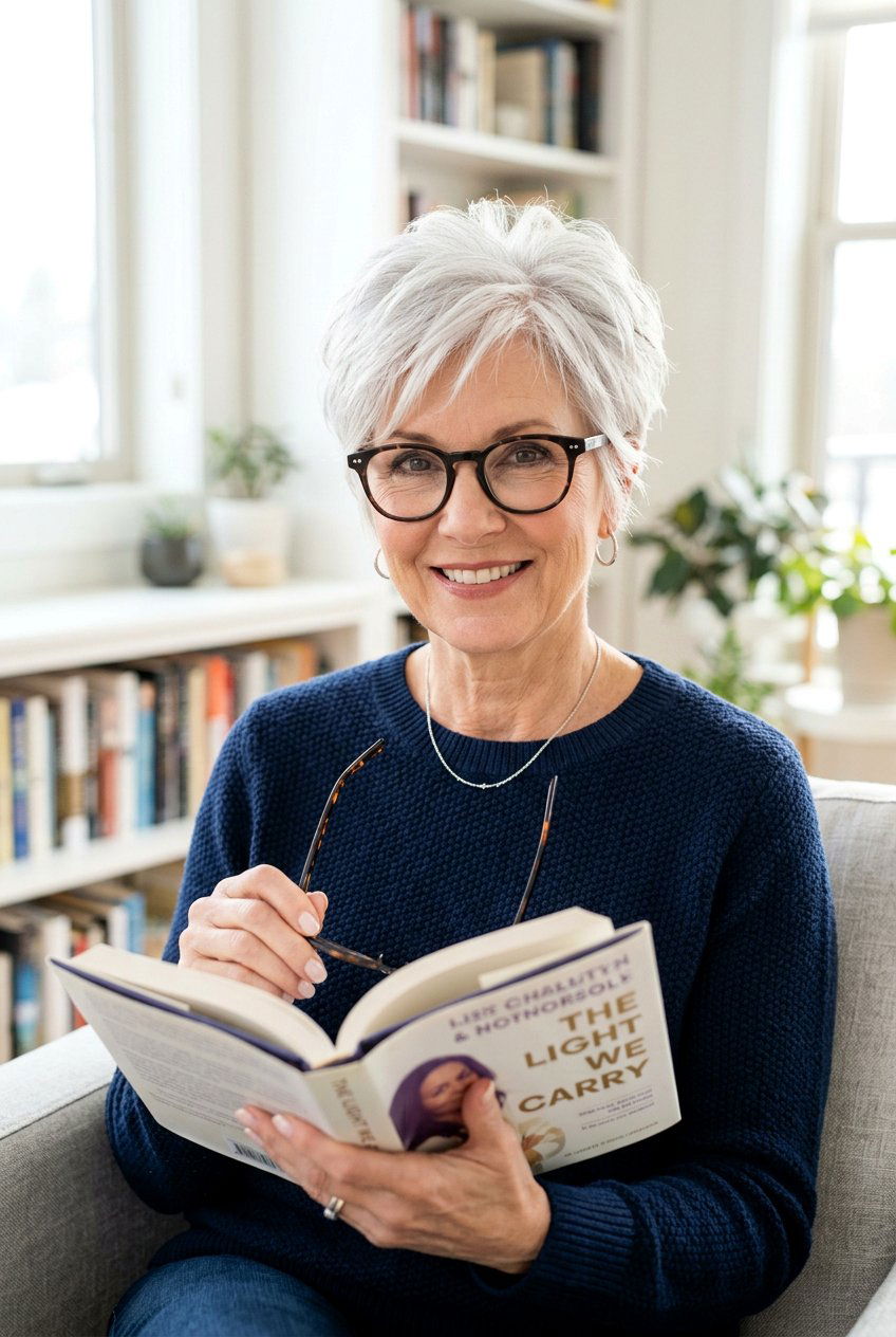 Tapered Feathered Crop - 20 feathered bangs for older women - 20 feathered bangs for older women