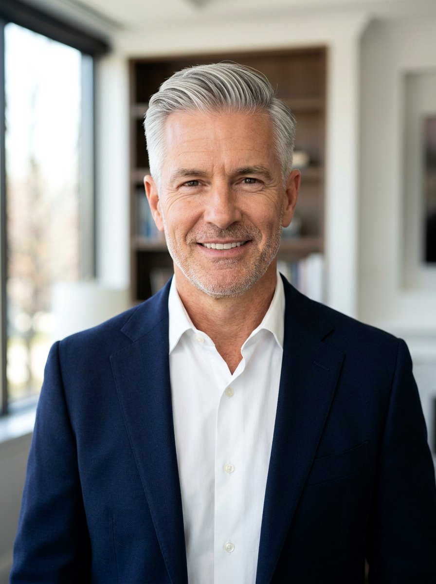 Tapered Ivy League Grey Hair - 20 salt and pepper taper haircut men - 20 salt and pepper taper haircut men