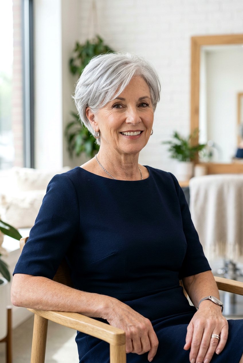 Tapered Layers For Gray Hair - 20 shoulder length layers for women over 60 - 20 shoulder length layers for women over 60