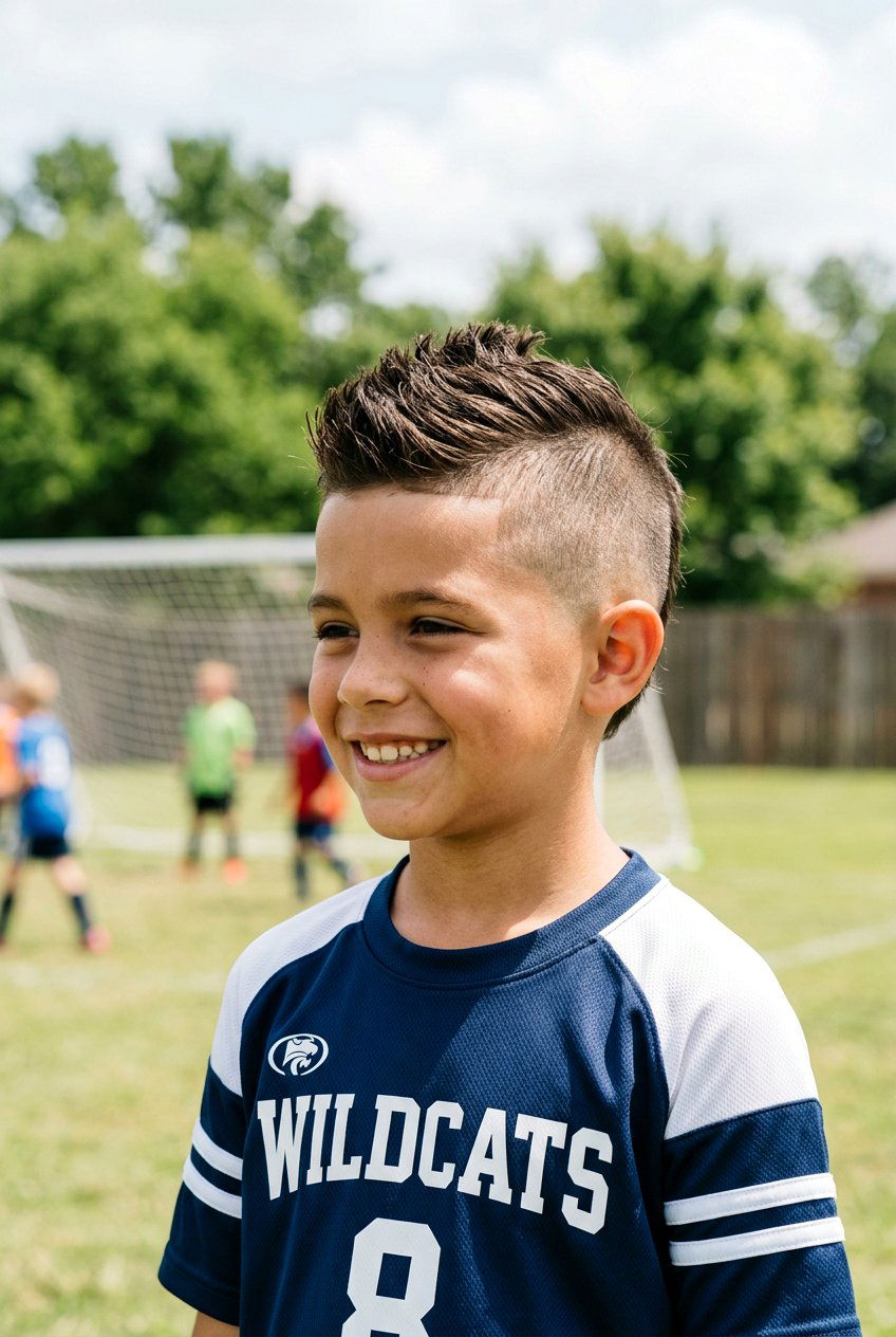 Tapered Mohawk Fade - 20 first haircut ideas for boys - 20 first haircut ideas for boys