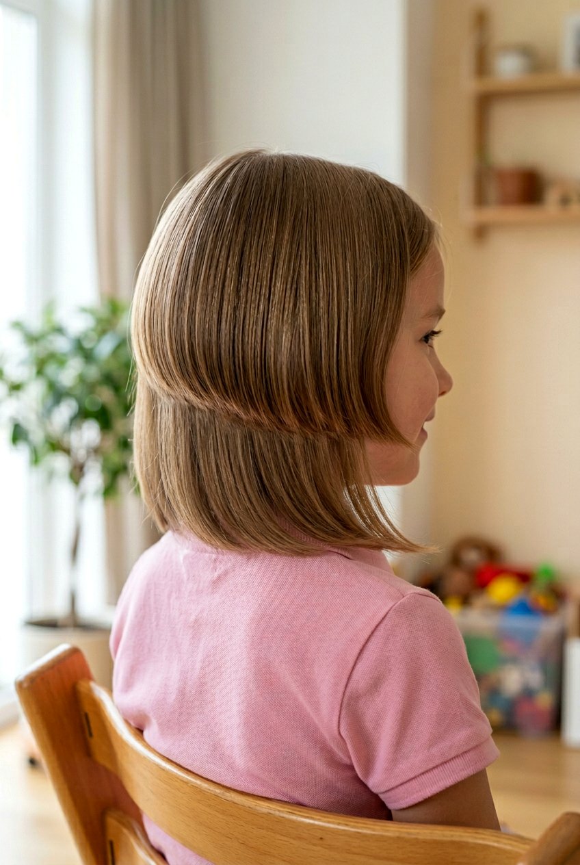 Tapered Nape Bob - 20 shoulder length haircut for little girls - 20 shoulder length haircut for little girls