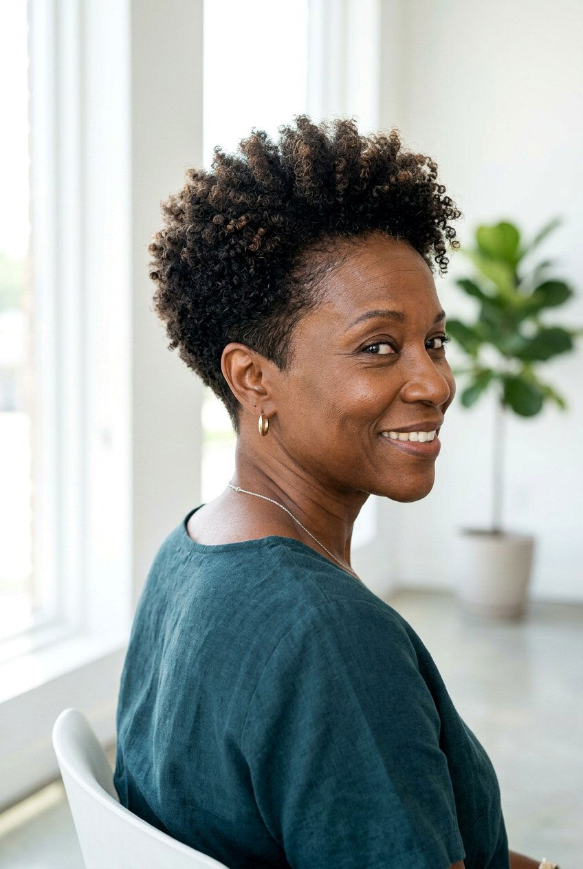 Tapered Nape Pixie Cut for Black Women Over 50 - 20 tapered cut for women over 50 black hair - 20 tapered cut for women over 50 black hair