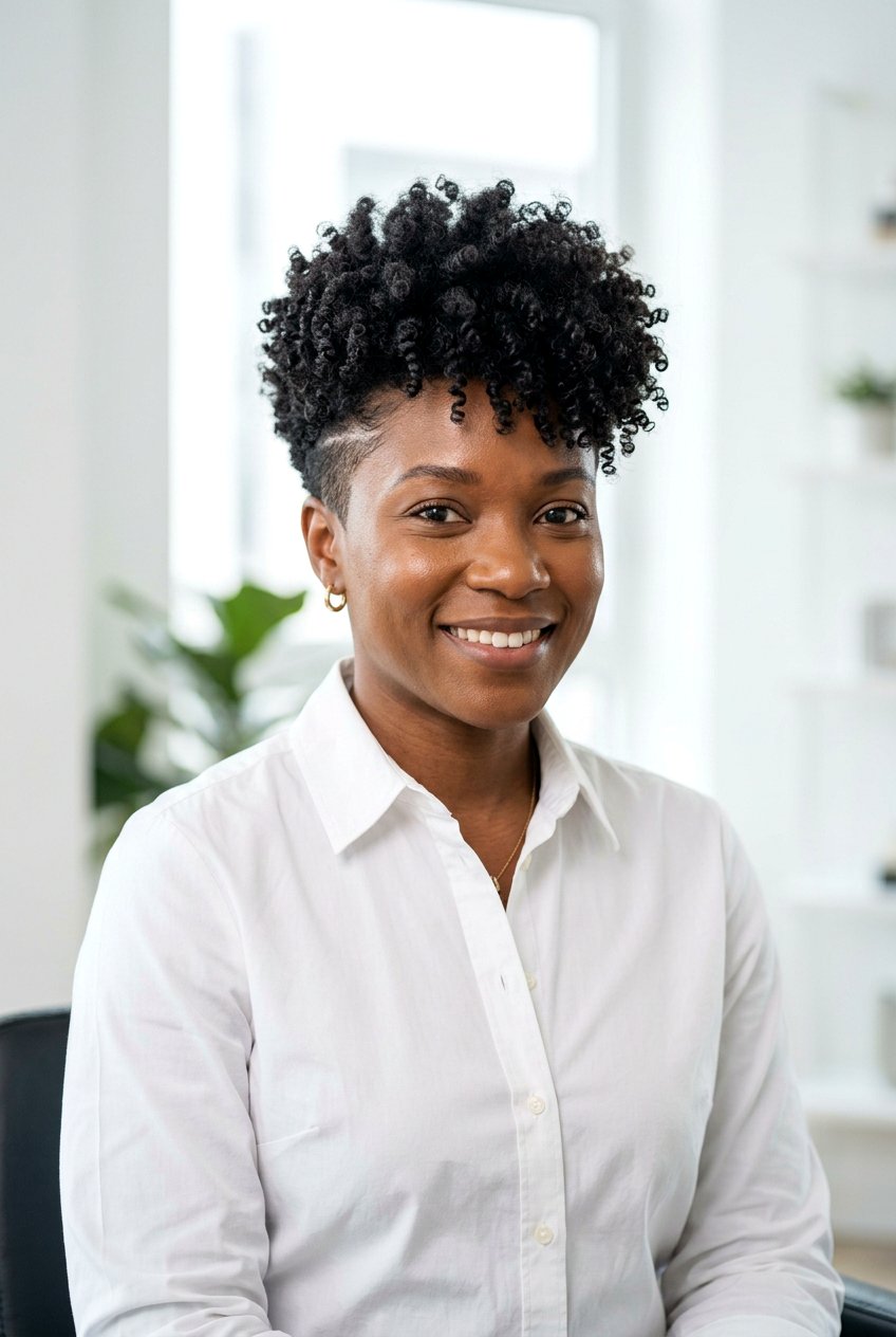 Tapered Natural Cut - 20 black women office hairstyle ideas - 20 black women office hairstyle ideas