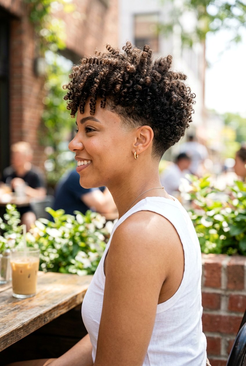 Tapered Natural Cut - 20 low maintenance haircut for black women - 20 low maintenance haircut for black women