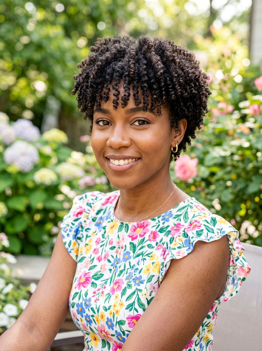 Tapered Natural Hair Bangs - 20 tapered natural haircut for round face - 20 tapered natural haircut for round face