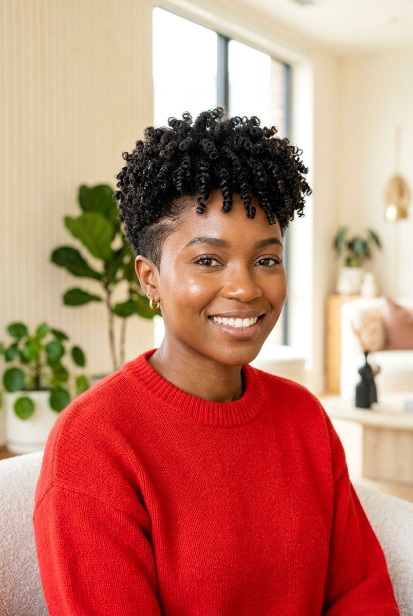 Tapered Natural Hair With Defined Coils - 20 black hair makeover ideas - 20 black hair makeover ideas