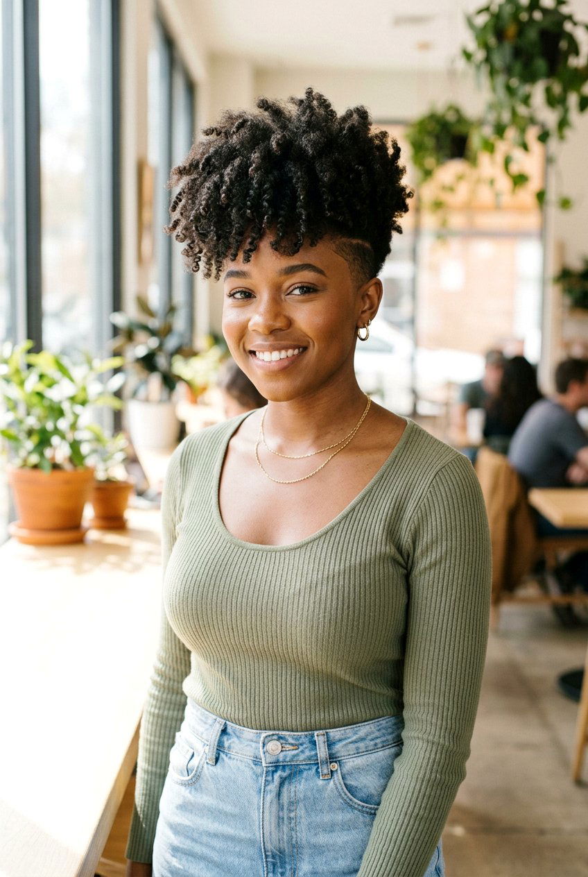 Tapered Natural Hair with Shaved Sides - 20 natural hairstyle with shaved sides - 20 natural hairstyle with shaved sides