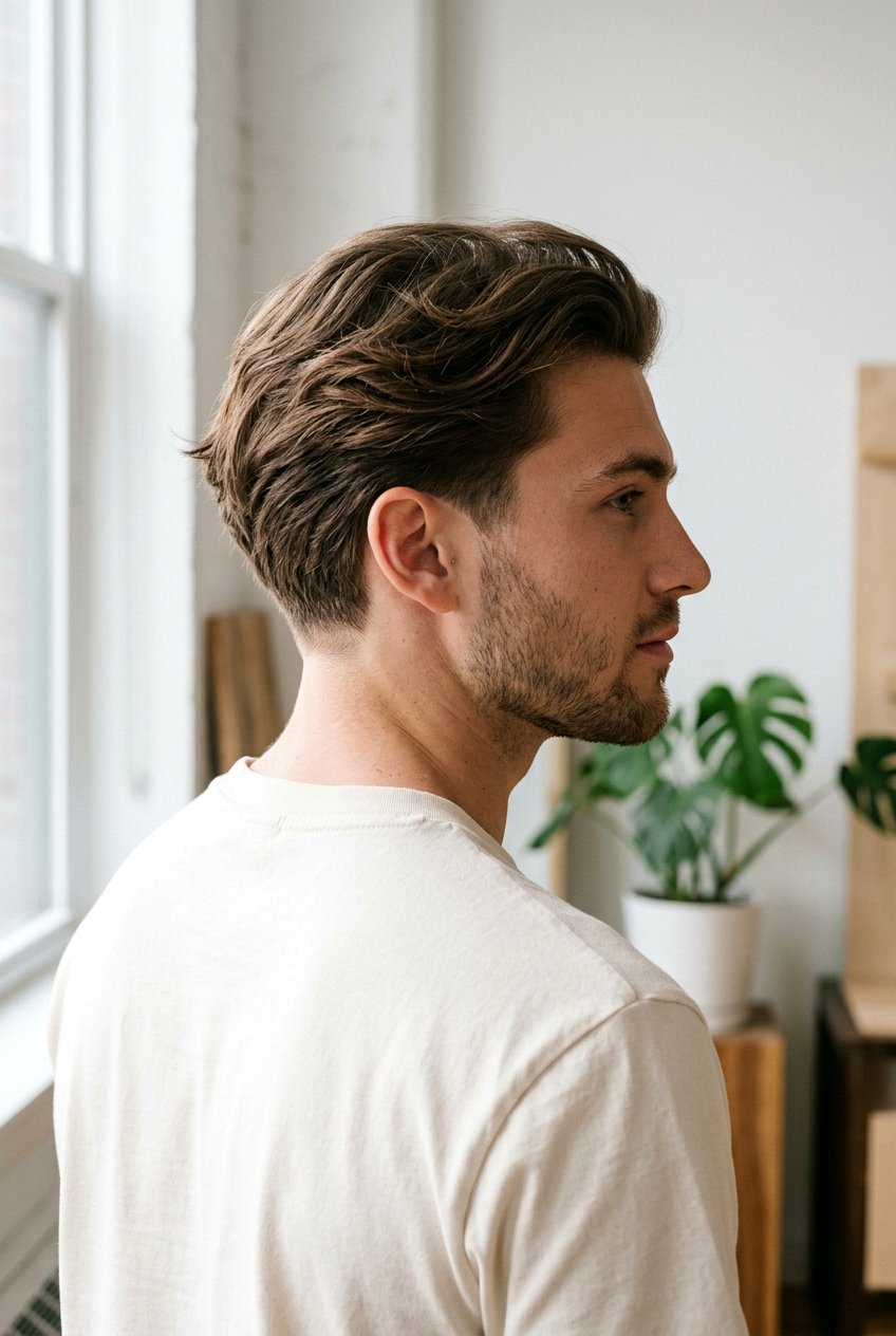 Tapered Neckline Flow - 20 shoulder length flow haircut men - 20 shoulder length flow haircut men