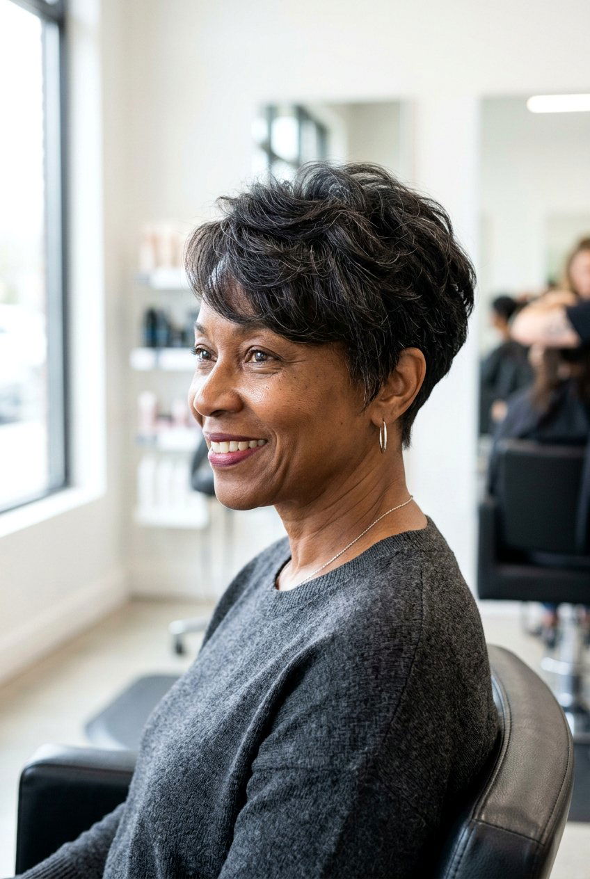Tapered Pixie Bob for Black Hair Over 50 - 20 tapered cut for women over 50 black hair - 20 tapered cut for women over 50 black hair