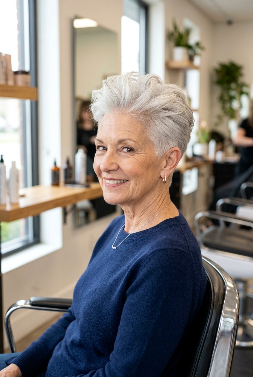 Tapered Pixie Cut - 20 no fuss haircuts for older women - 20 no fuss haircuts for older women