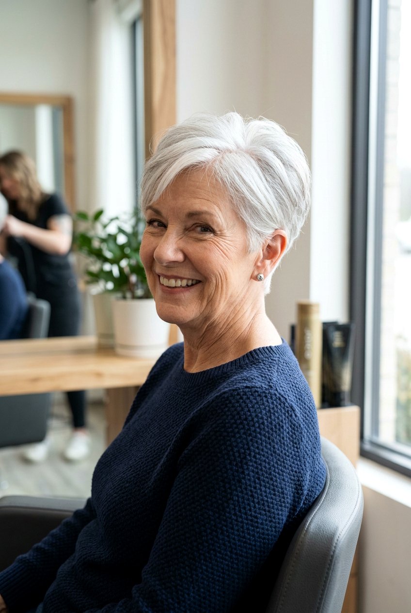 Tapered Pixie Cut - 20 short hairstyles for women over 60 - 20 short hairstyles for women over 60