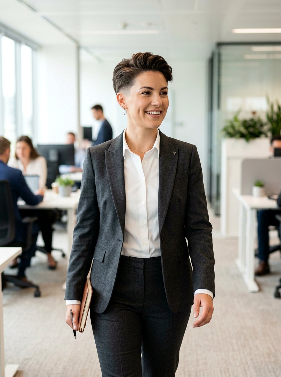 Tapered Pixie Cut - 20 polished pixie haircut for office women - 20 polished pixie haircut for office women