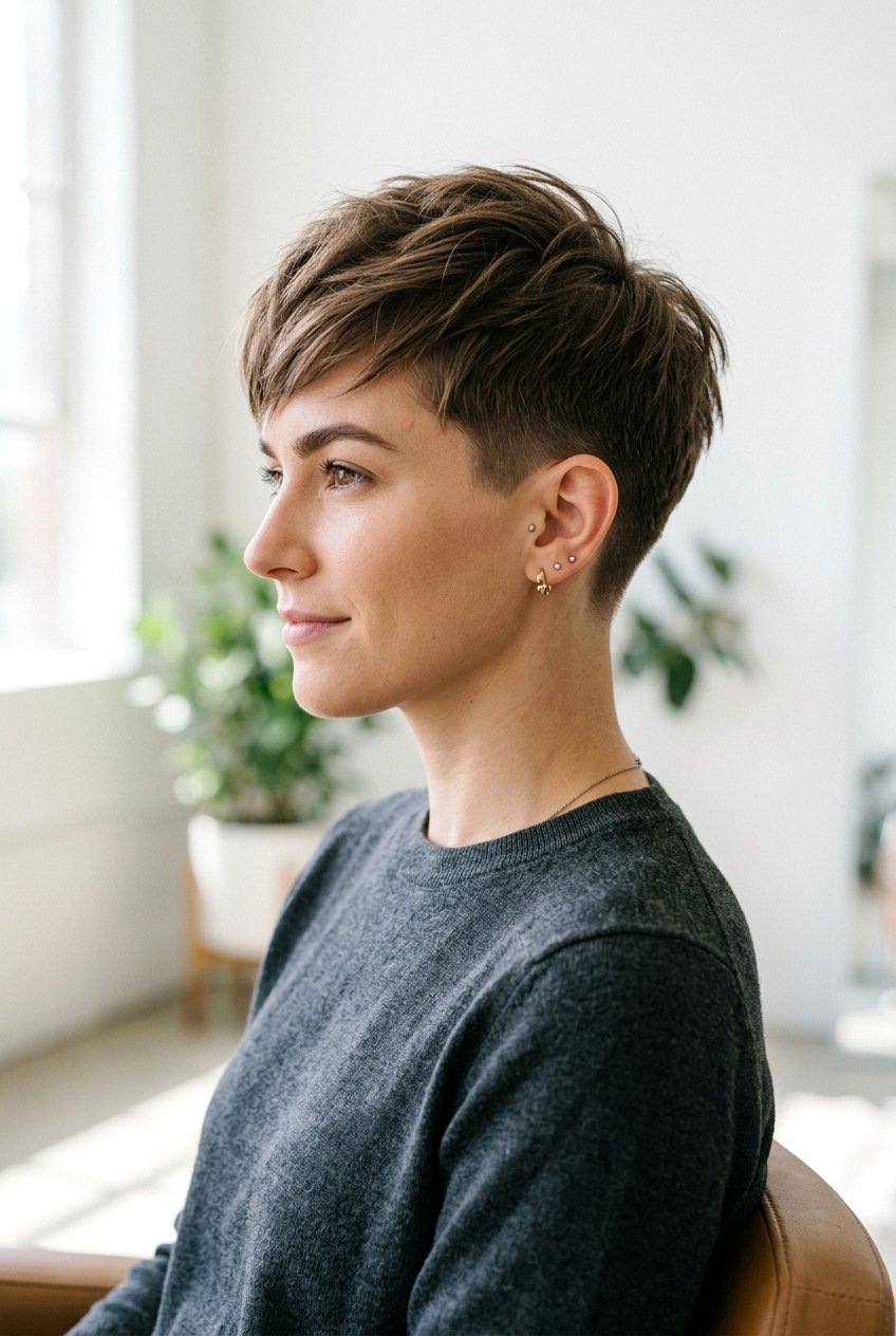 Tapered Pixie Cut - 20 easy care short hairstyles - 20 easy care short hairstyles
