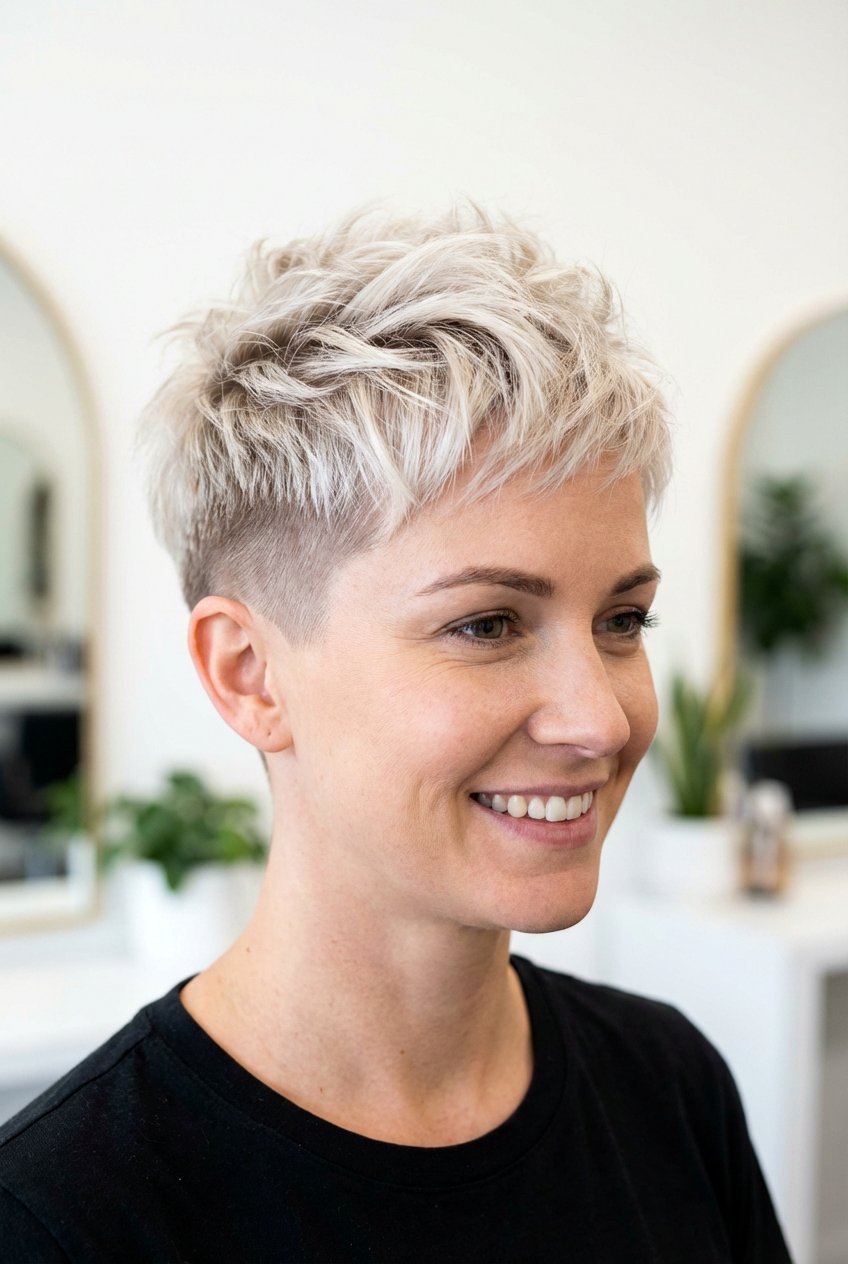 Tapered Pixie Cut - 20 haircuts for round faces - 20 haircuts for round faces