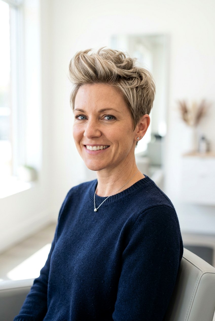 Tapered Pixie Cut Volume Top - 20 hairstyles for heart shaped faces - 20 hairstyles for heart shaped faces