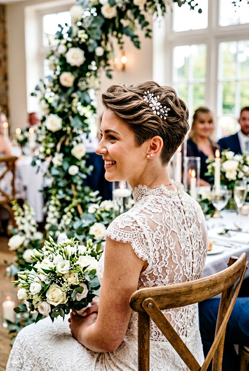 Tapered Pixie Cut Wedding - 20 bridal hairstyle for short pixie hair - 20 bridal hairstyle for short pixie hair