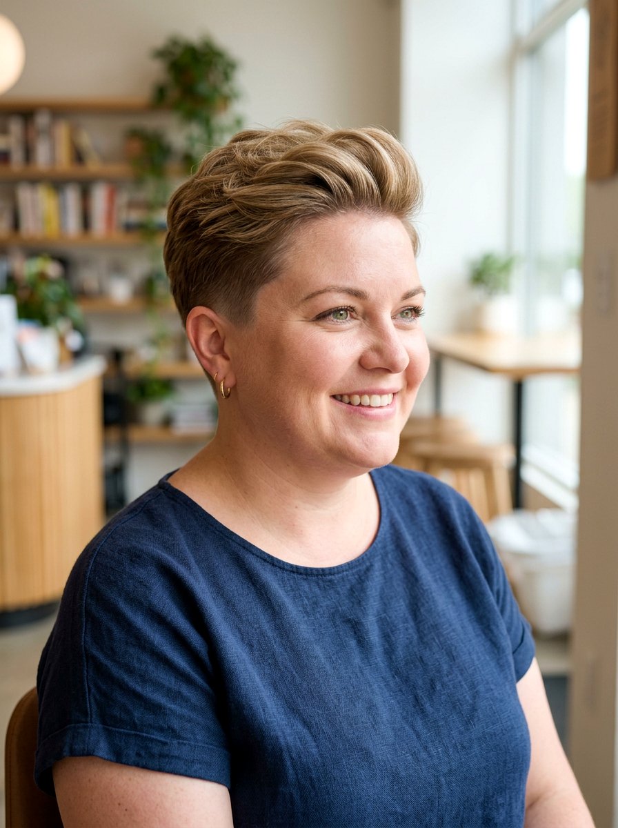 Tapered Pixie Cut for Chubby Face Women - 20 short haircut for round chubby face women - 20 short haircut for round chubby face women