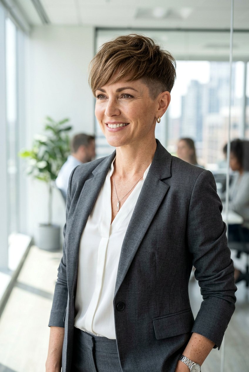 Tapered Pixie For Female Temple Hair Loss - 20 haircut for hair loss around temples women - 20 haircut for hair loss around temples women