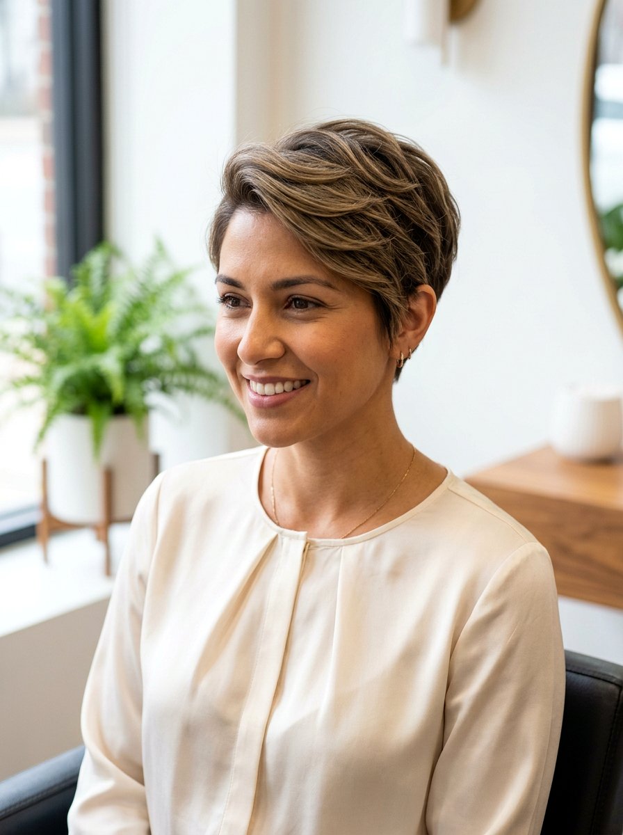 Tapered Pixie Haircut - 20 polished haircut for mature women - 20 polished haircut for mature women