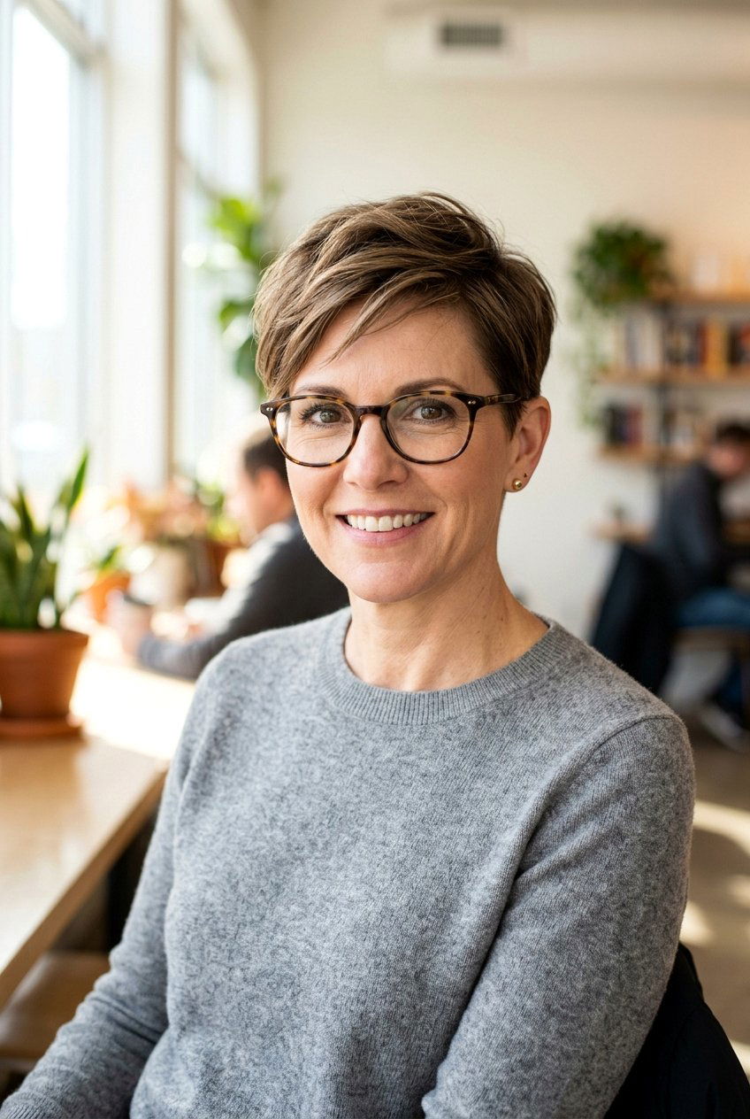 Tapered Pixie Haircut With Glasses - 20 flattering short haircut for women with glasses - 20 flattering short haircut for women with glasses