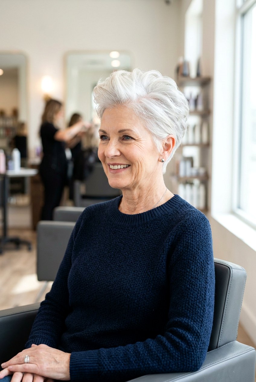 Tapered Pixie Haircut - 20 best haircuts for women over 60 - 20 best haircuts for women over 60