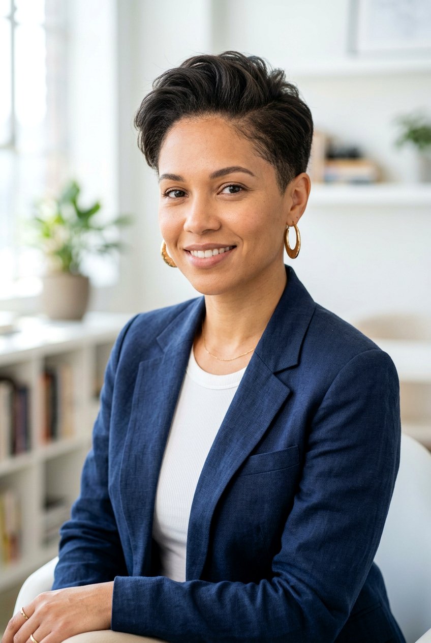 Tapered Pixie Hairline Regrowth - 20 haircut for postpartum regrowth - 20 haircut for postpartum regrowth