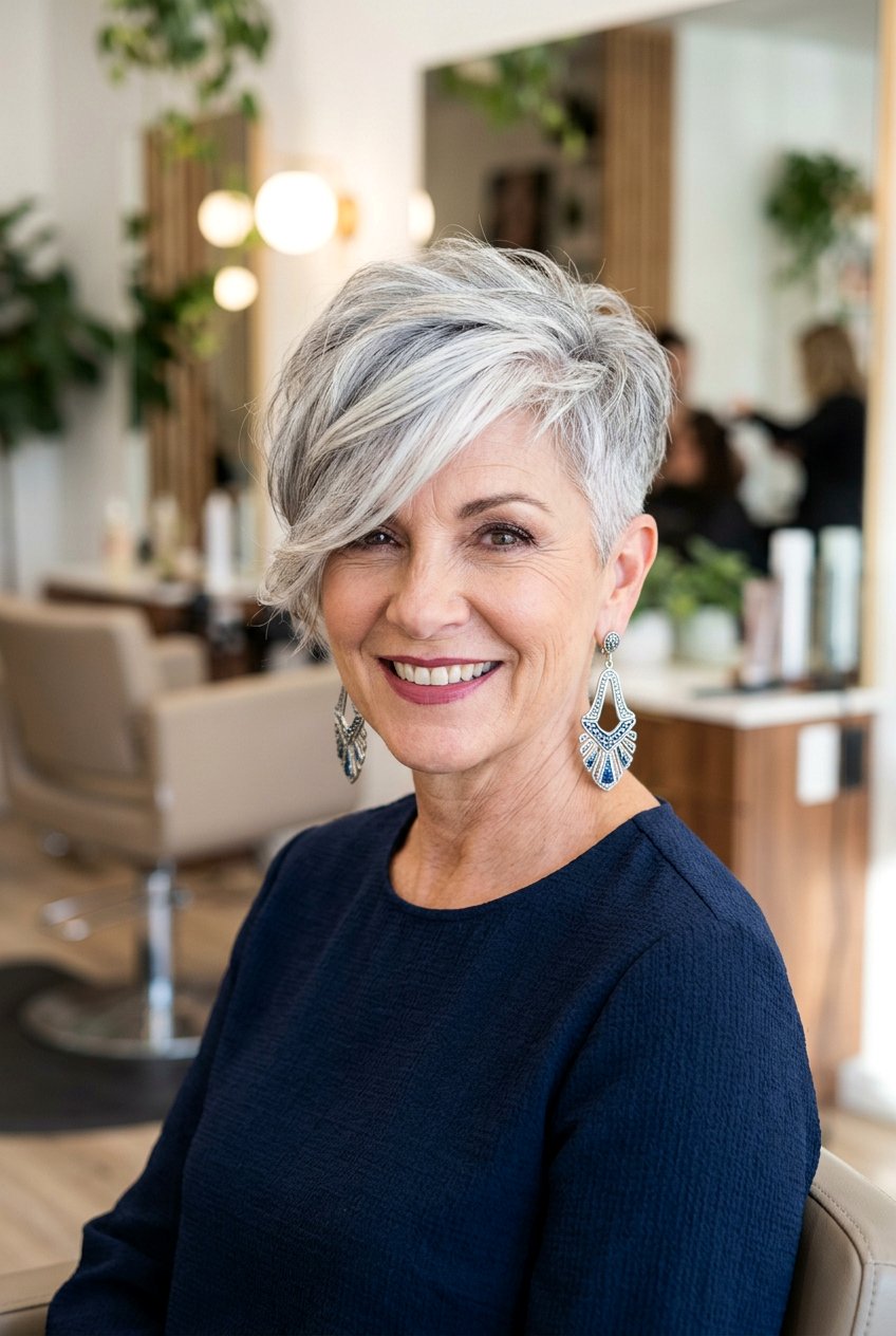 Tapered Pixie With Side Swept Bangs - 20 formal hairstyles for mature women - 20 formal hairstyles for mature women