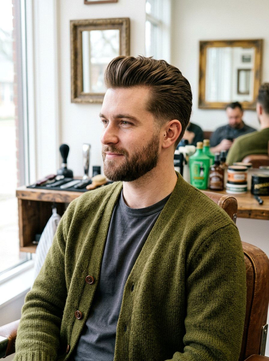 Tapered Pompadour - 20 pompadour haircut for medium hair men - 20 pompadour haircut for medium hair men