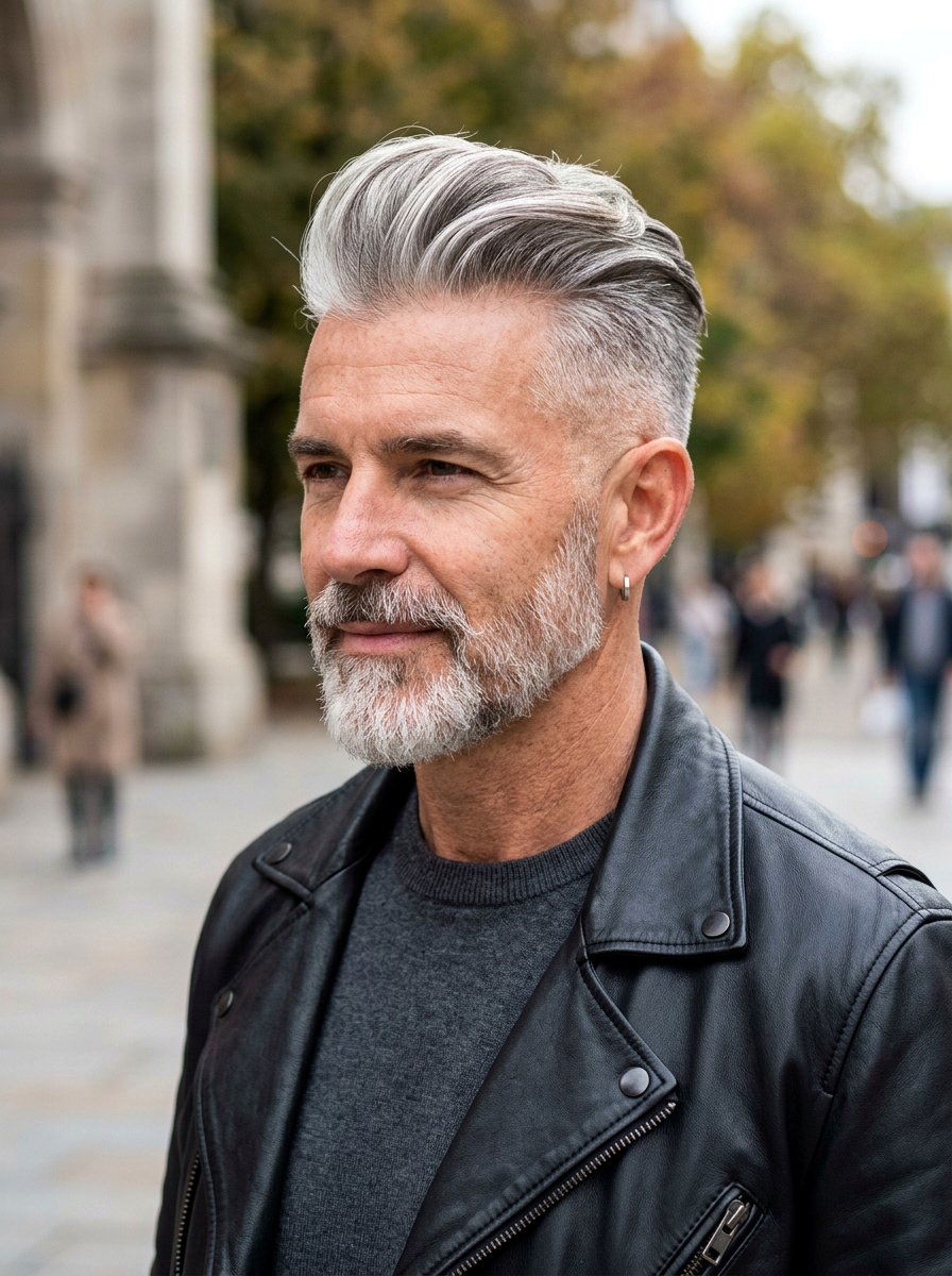 Tapered Pompadour Salt And Pepper - 20 salt and pepper taper haircut men - 20 salt and pepper taper haircut men