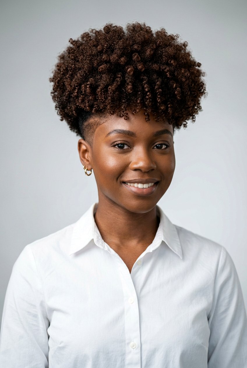 Tapered Rounded Afro - 20 rounded afro haircut for black women - 20 rounded afro haircut for black women