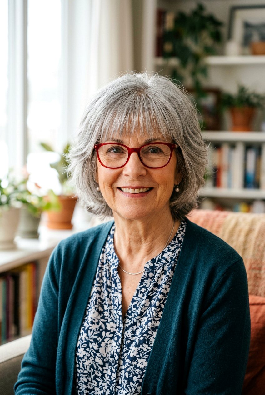 Tapered Shag With Bangs - 20 shag haircut for women over 70 - 20 shag haircut for women over 70