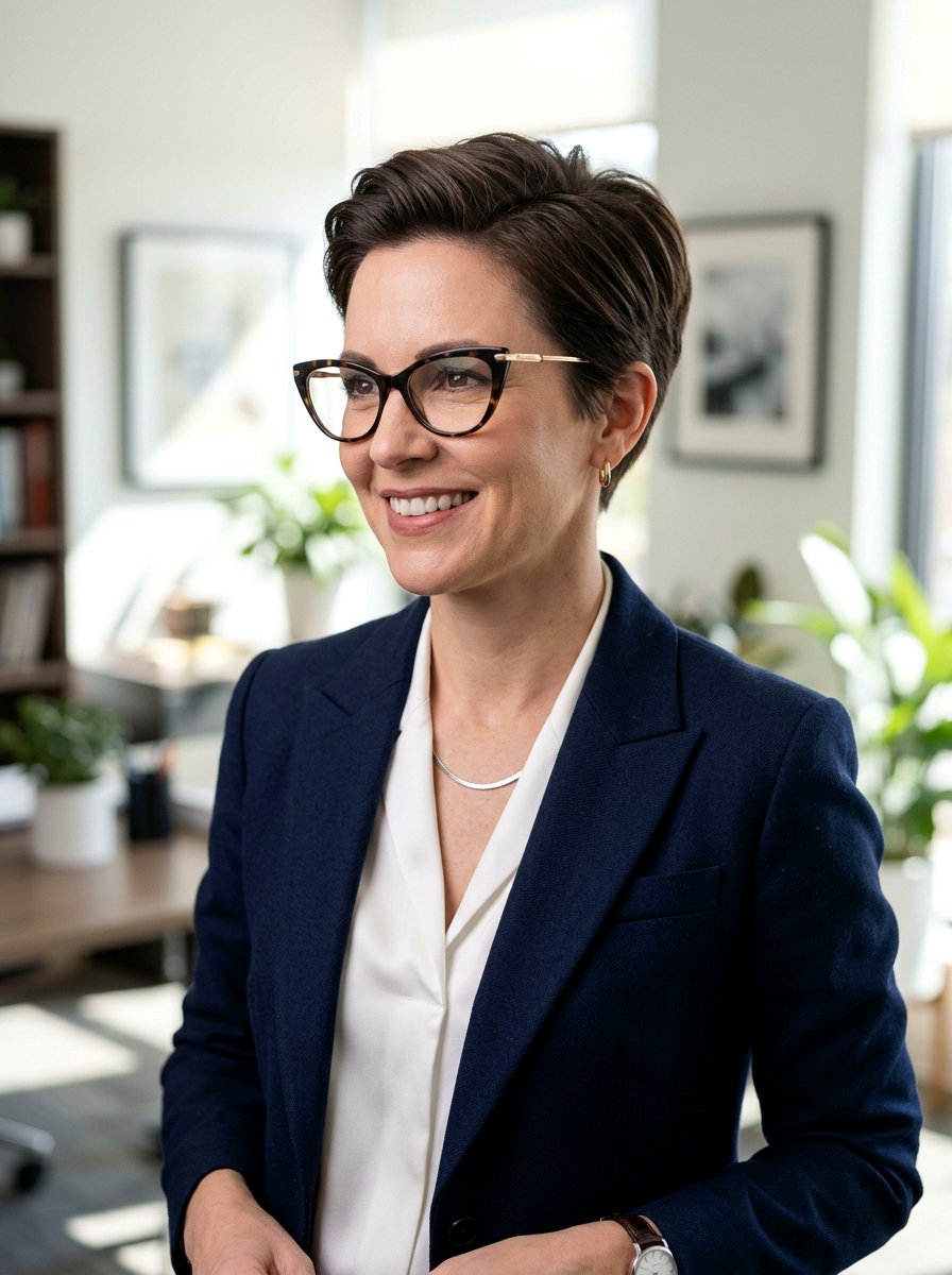 Tapered Short Haircut With Glasses - 20 short haircut for women over 50 with glasses - 20 short haircut for women over 50 with glasses