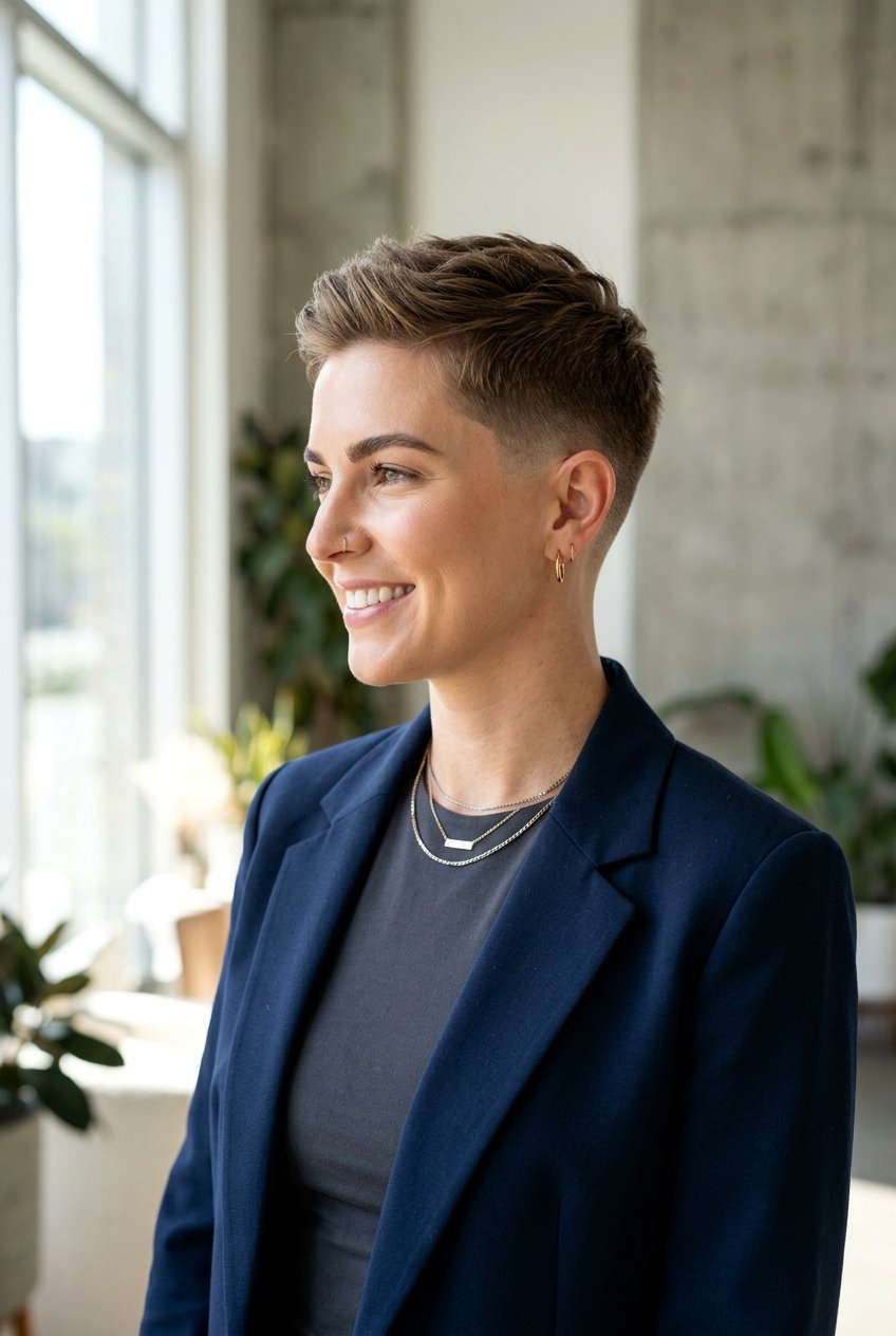 Tapered Short Haircut - 20 easy short haircut for busy mornings - 20 easy short haircut for busy mornings