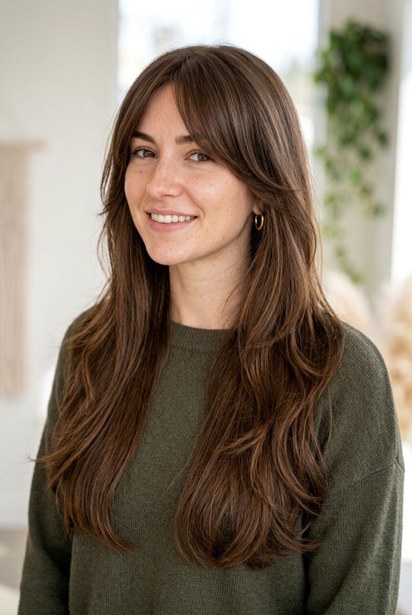 Tapered Side Bangs Long Hair - 20 side bangs for long hair - 20 side bangs for long hair